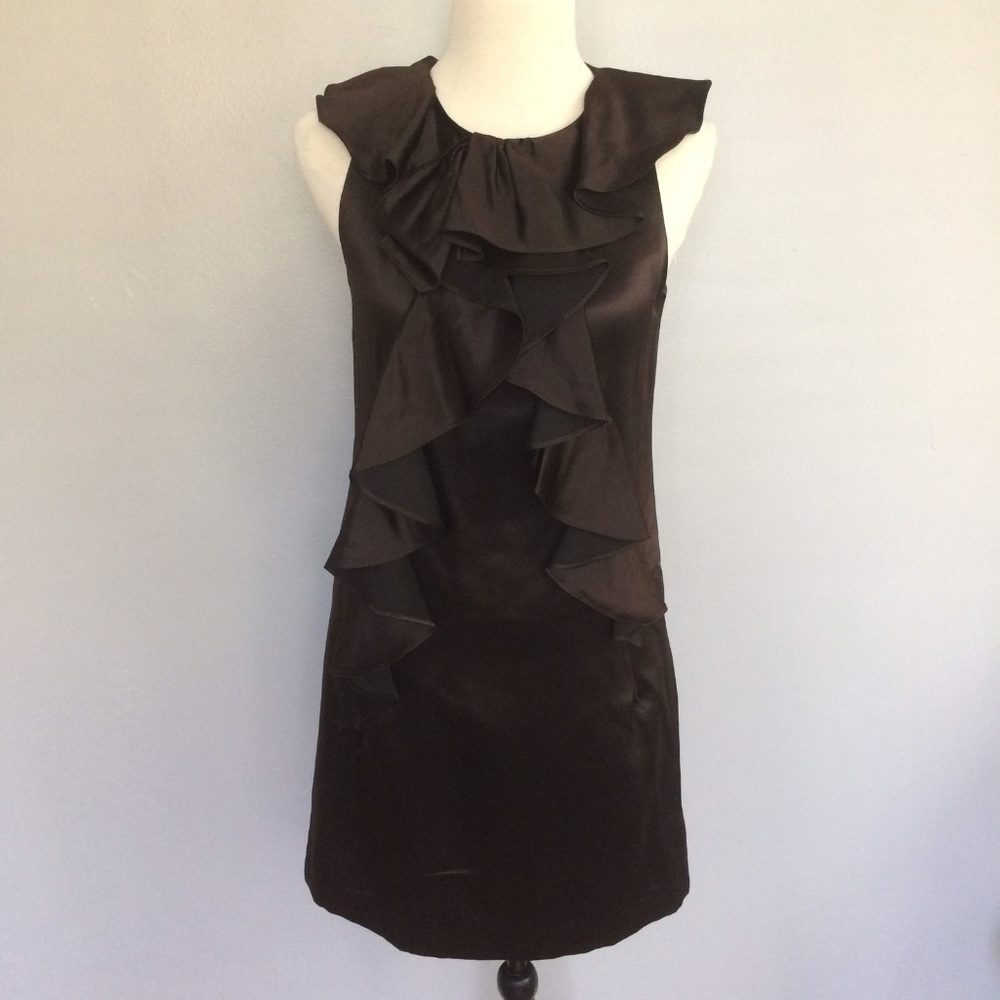 Milly of New York Silk Ruffle Shift Dress NWT $375